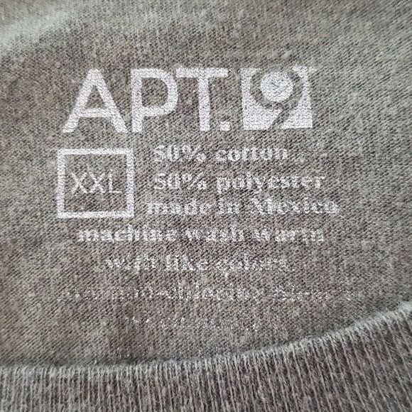 Olive Green Apt. 9 Distressed American Flag T-Shirt Sz XXL - Picture 4 of 4